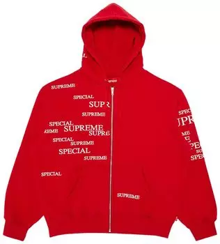 Толстовка Supreme Special Zip Up Hooded Sweatshirt 'Red', красный