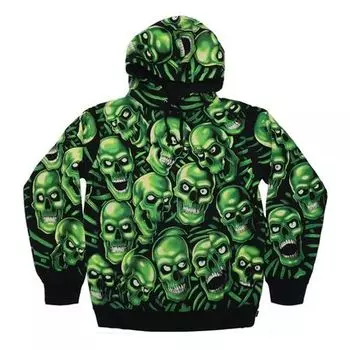 Толстовка Supreme SS18 Week1 Skull Pile Hooded Sweatshirt, зеленый