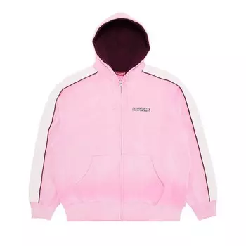 Толстовка Supreme State Zip Up Hooded Sweatshirt Pink, розовый