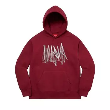 Толстовка Supreme Tag Hooded Sweatshirt Cardinal, красный