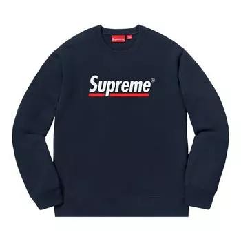 Толстовка Supreme Underline Crewneck Navy, синий