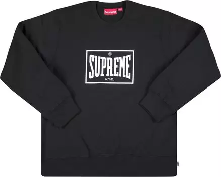 Толстовка Supreme Warm Up Crewneck 'Black', черный