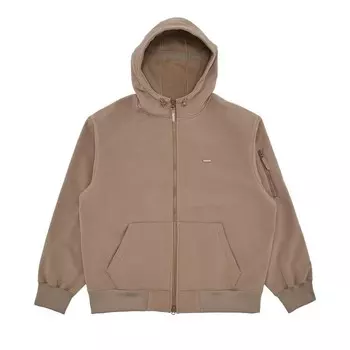 Толстовка Supreme WINDSTOPPER Zip Up Hooded Sweatshirt Taupe, желто-коричневый