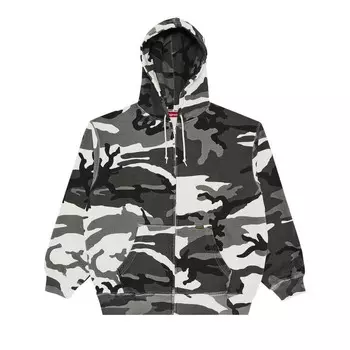 Толстовка Supreme Work Zip Up Hooded Sweatshirt Snow Camo, разноцветный