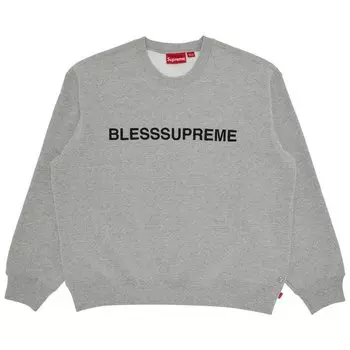 Толстовка Supreme x Bless Crewneck, серый