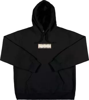 Толстовка Supreme x Burberry Box Logo Hooded Sweatshirt 'Black', черный