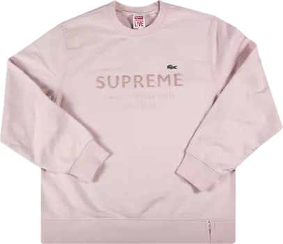 Толстовка Supreme x Lacoste Crewneck 'Pink', розовый