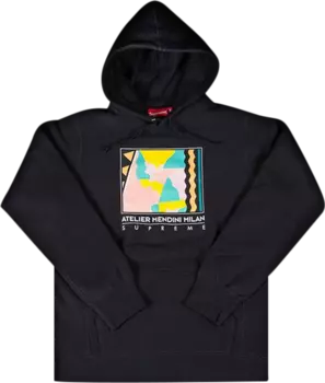 Толстовка Supreme x Mendini Hooded Sweatshirt 'Black', черный