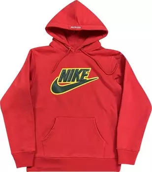 Толстовка Supreme x Nike Leather Appliqu Hooded Sweatshirt Red 'Red', красный