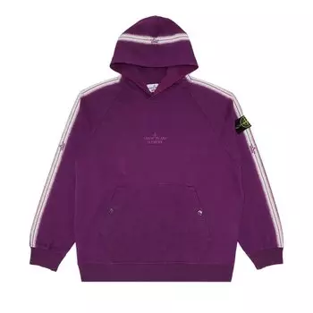 Толстовка Supreme x Stone Island Stripe Hooded Sweatshirt, фиолетовый