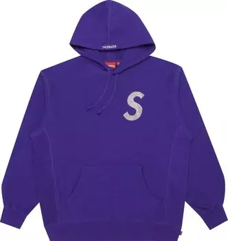 Толстовка Supreme x Swarovski S Logo Hooded Sweatshirt 'Purple', фиолетовый