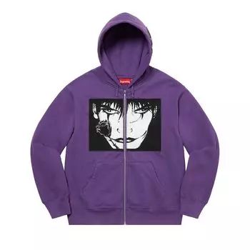 Толстовка Supreme x The Crow Zip Up Hooded Sweatshirt 'Dusty Purple', фиолетовый