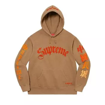 Толстовка Supreme x The Great China Wall Sword Hooded Sweatshirt Dark Khaki, коричневый