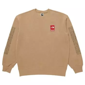 Толстовка Supreme x The North Face Crewneck, бежевый