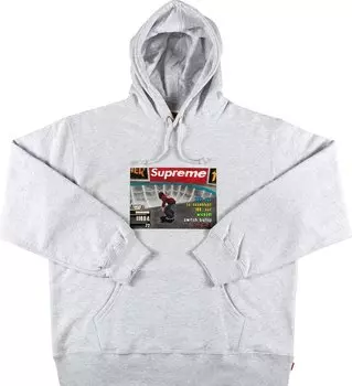 Толстовка Supreme x Thrasher Hooded Sweatshirt 'Ash Grey', серый