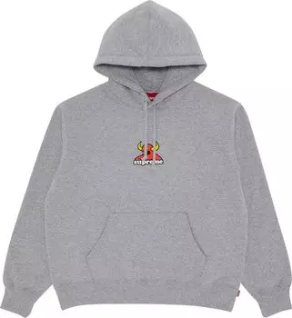Толстовка Supreme x Toy Machine Hooded 'Heather Grey', серый