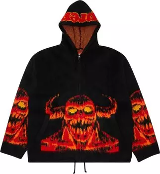 Толстовка Supreme x Toy Machine Zip Up Hooded 'Black', черный