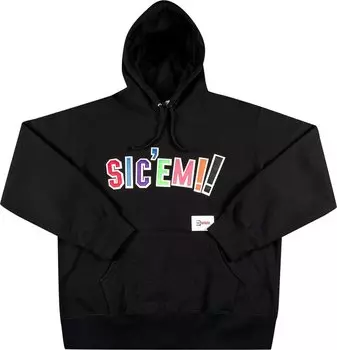 Толстовка Supreme x WTAPS Sic'em! Hooded Sweatshirt 'Black', черный