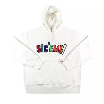 Толстовка Supreme x WTAPS Sic'em! Hooded Sweatshirt 'White', белый