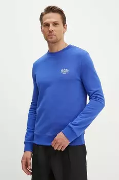 Толстовка Sweat Rider из хлопка A.P.C., синий