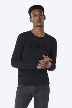 Толстовка Sweat Vpc из хлопка A.P.C., черный