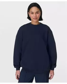 Толстовка Sweaty Betty Explore More Longline Sweatshirt, цвет Navy Blue
