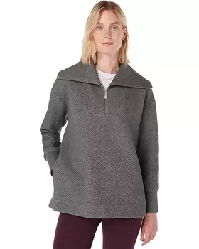Толстовка Sweaty Betty Radiant Half Zip Sweatshirt, цвет Charcoal Grey Marl