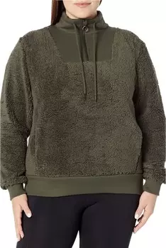 Толстовка Sweaty Betty Sherpa 1/2 Zip Sweatshirt, цвет Mountain Green