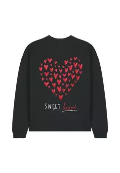 Толстовка SWEETHEART BACK PRINT UNISEX HEAVYWEIGHT Mira Paris, черный