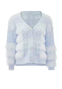 Толстовка Swirly Strickjacke, светло-синий