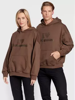 Толстовка свободного кроя 2005, коричневый