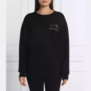 Толстовка свободного кроя Armani Exchange, черный