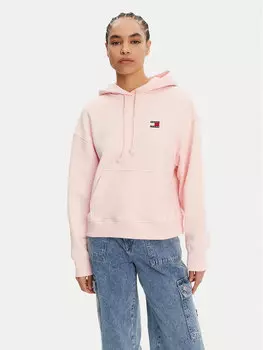 Толстовка свободного кроя Badge DW0DW19414 Tommy Jeans, розовый