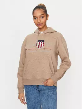 Толстовка свободного кроя Gant, коричневый