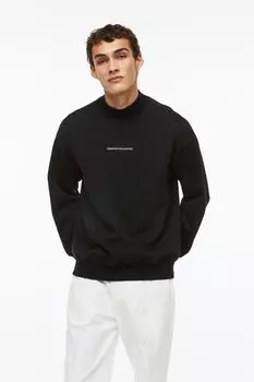 Толстовка свободного кроя H&amp;M, черный/творческий коллектив