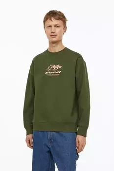Толстовка свободного кроя H&amp;M, лесная зелень/семя