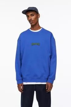 Толстовка свободного кроя H&amp;M, ярко-синий/градуированный