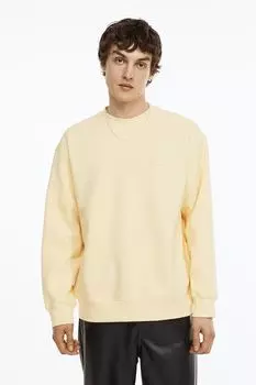 Толстовка свободного кроя H&amp;M, светло-желтого