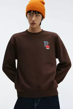 Толстовка свободного кроя H&M, коричневый