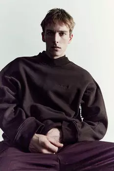 Толстовка свободного кроя H&M, коричневый