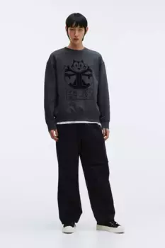 Толстовка свободного кроя H&M, серый