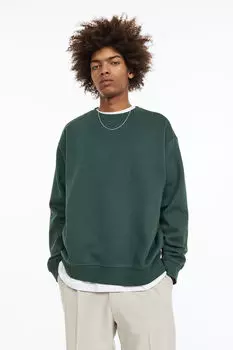 Толстовка свободного кроя H&M, зеленый