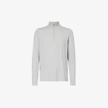 Толстовка свободного кроя из эластичной ткани с застежкой-молнией на половину длины Vuori, серый