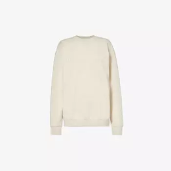Толстовка свободного кроя из хлопкового джерси с вышитым логотипом Jw Anderson, бежевый