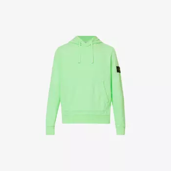 Толстовка свободного кроя из хлопкового джерси с логотипом Stone Island, зеленый