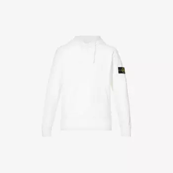 Толстовка свободного кроя из хлопкового джерси с логотипом Stone Island, белый