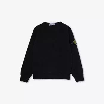 Толстовка свободного кроя из хлопкового джерси с логотипом, 4–14 лет Stone Island, черный
