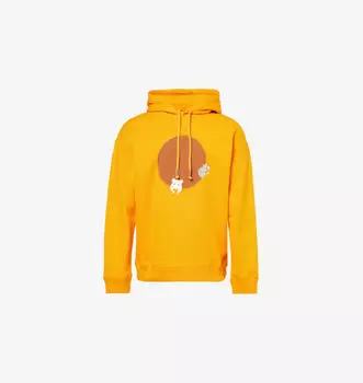 Толстовка свободного кроя из хлопкового джерси с графической вышивкой Loewe x suna fujita Loewe, синий