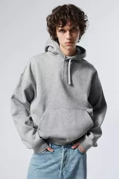 Толстовка свободного кроя из плотной флисовой ткани. Weekday, серый