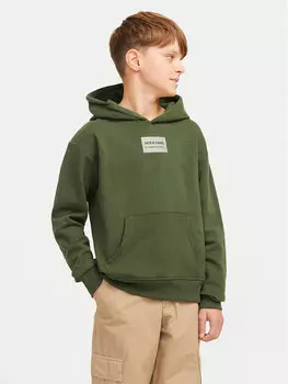 Толстовка свободного кроя Jack&Jones Junior, зеленый